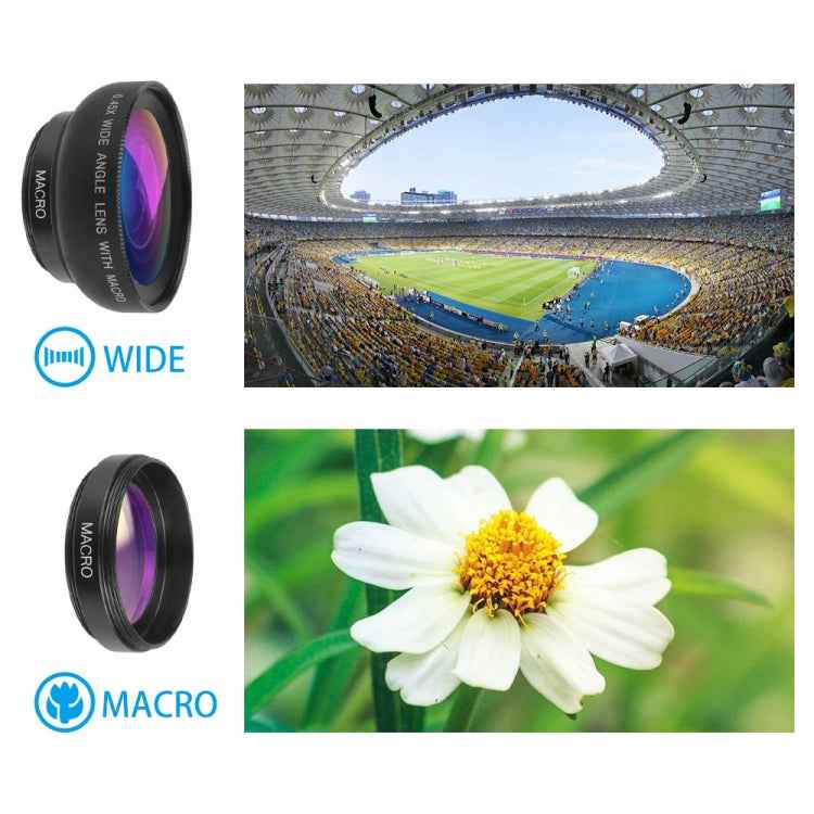 APEXEL 0.45X Ultra Wide Macro Combination Phone Lens with Clip