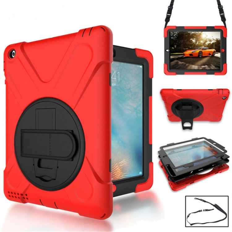 360 Degree Rotation Silicone Protective Cover with Holder and Hand Strap and Long Strap