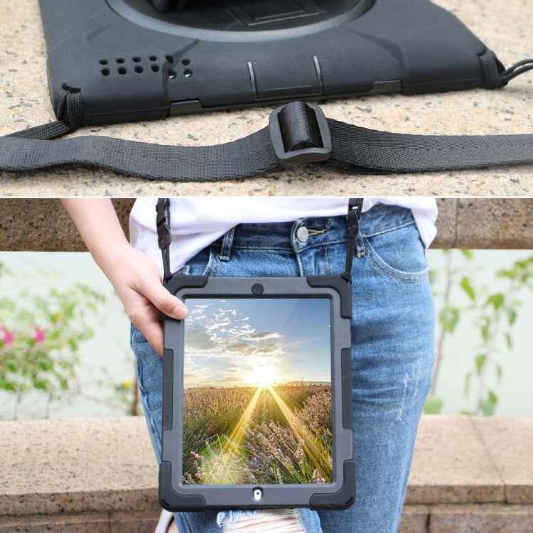 360 Degree Rotation Silicone Protective Cover with Holder and Hand Strap and Long Strap