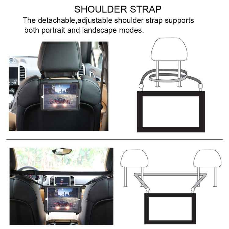360 Degree Rotation Silicone Protective Cover with Holder and Hand Strap and Long Strap
