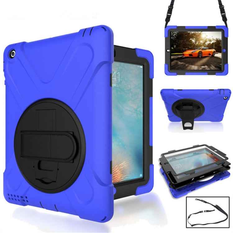 360 Degree Rotation Silicone Protective Cover with Holder and Hand Strap and Long Strap