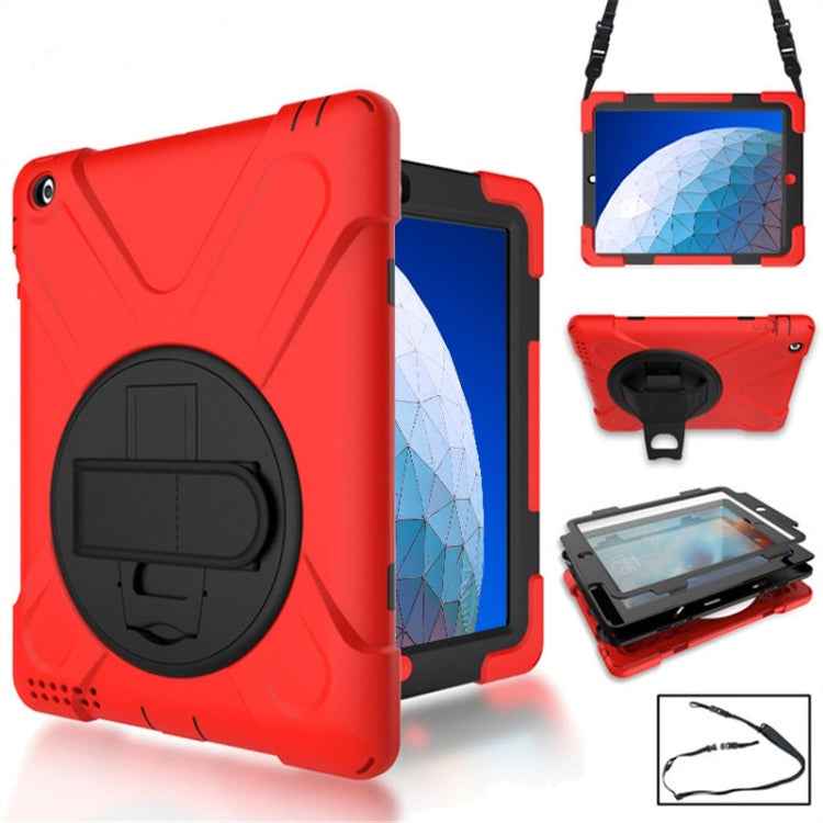 360 Degree Rotation Silicone Protective Cover with Holder and Hand Strap and Long Strap