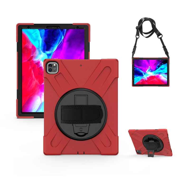 360 Degree Rotation Silicone Protective Cover with Holder and Hand Strap and Long Strap