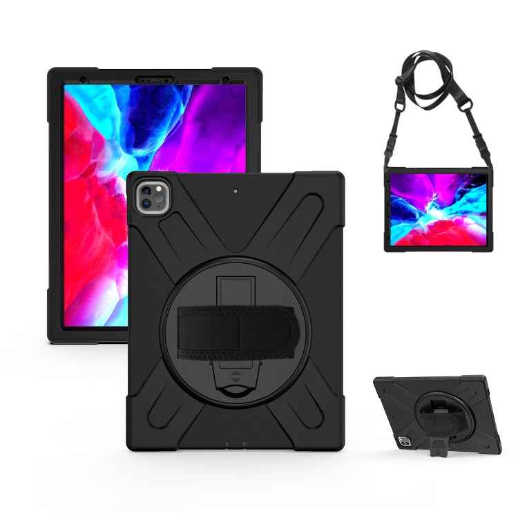 360 Degree Rotation Silicone Protective Cover with Holder and Hand Strap and Long Strap
