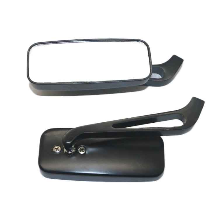 Anti-glare Square Aluminum Motorcycle Modified Rearview Mirror, White Mirror