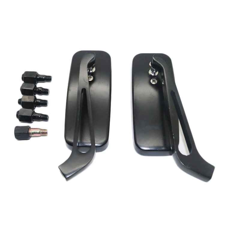 Anti-glare Square Aluminum Motorcycle Modified Rearview Mirror, White Mirror