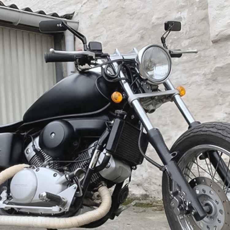 Anti-glare Square Aluminum Motorcycle Modified Rearview Mirror, White Mirror