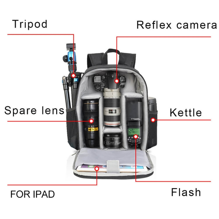 SLR Camera Shoulder Digital Camera Bag Outdoor Lightweight and Durable Nylon Photography Backpack, Small Size, Large Size