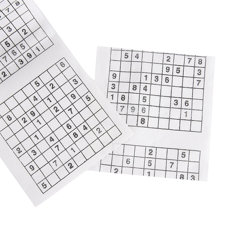 3 Rolls Creative Sudoku Toilet Paper Roll Paper Facial Tissue