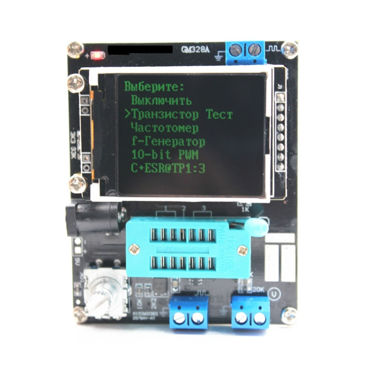 GM328 Transistor Tester Frequency Tester, Red English, Black English, Black Russian