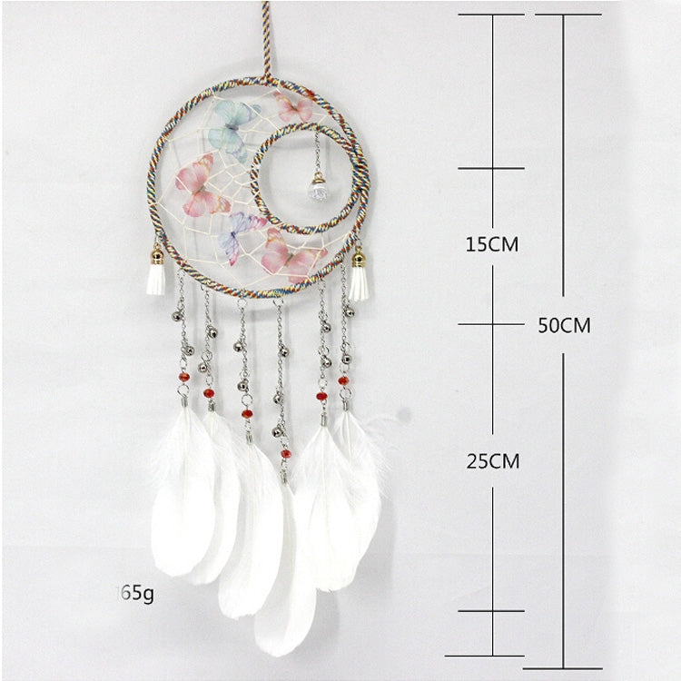 Creative Hand-woven Crafts Sun and Moon Dream Catcher Home Car Wall Hanging Decoration