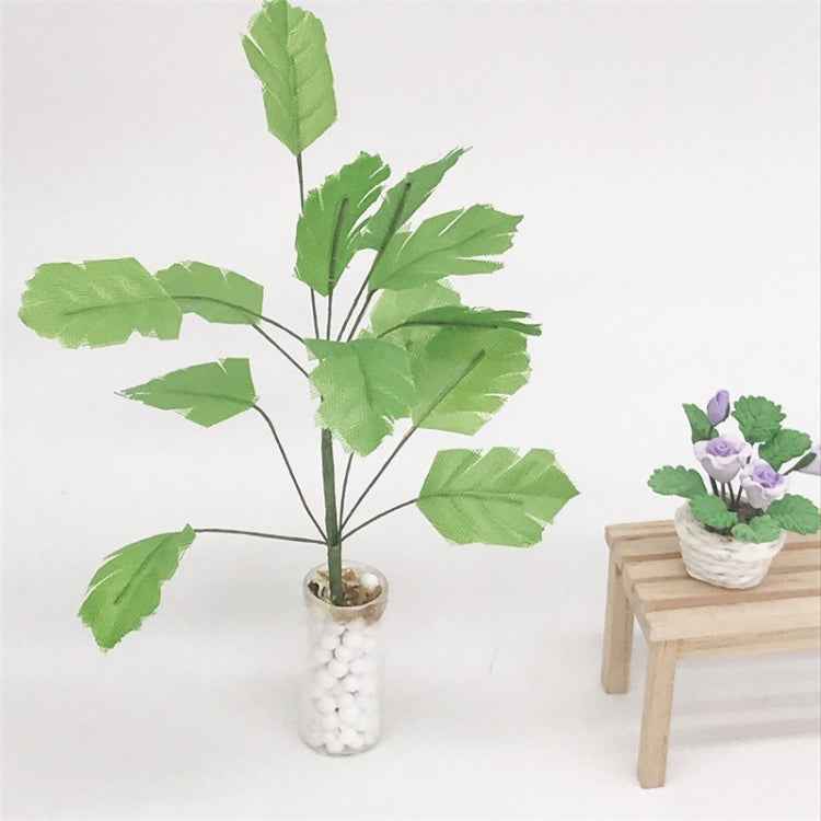 3 PCS 1:12 Mini Doll House Dollhouse Plant Model Foreign Toy Vase Banana Green Tree, 3 PCS Banana Green Tree