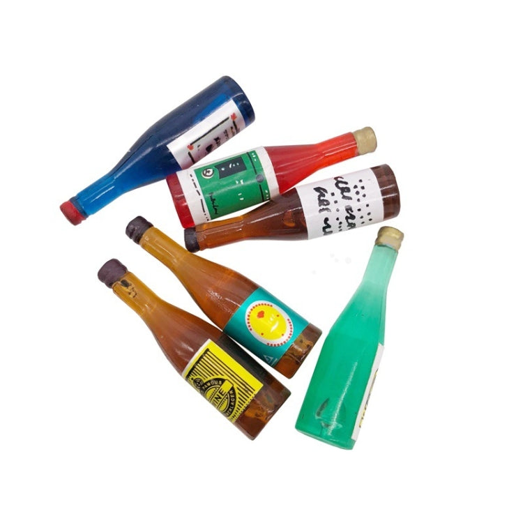 18 PCS / 3 Pack  1:12 Mini Dollhouse Pocket Simulation Fruit Wine Drink Bottle Ornaments Model