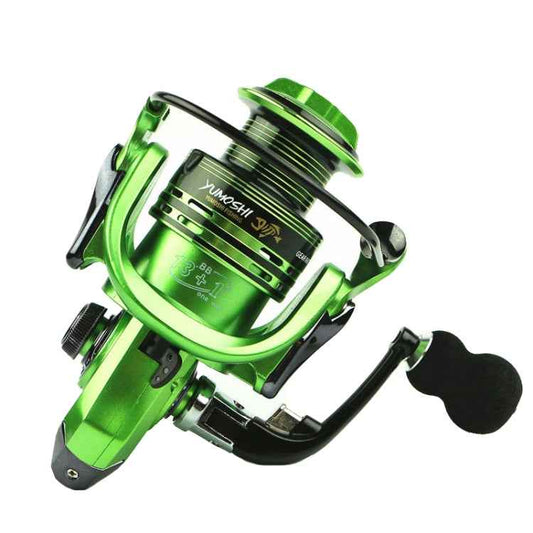 Full Metal Swing Arm Metal Head Fishing Reel, YUMOSHI XF1000, YUMOSHI XF2000, YUMOSHI XF3000, YUMOSHI XF4000, YUMOSHI XF5000, YUMOSHI XF6000, YUMOSHI XF7000