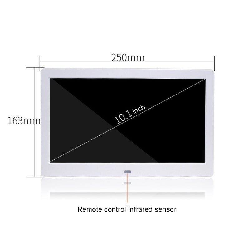 DPF-106 10.1 inch Digital Photo Frame LED Video Advertising Machine, US Plug, EU Plug, UK Plug, AU Plug