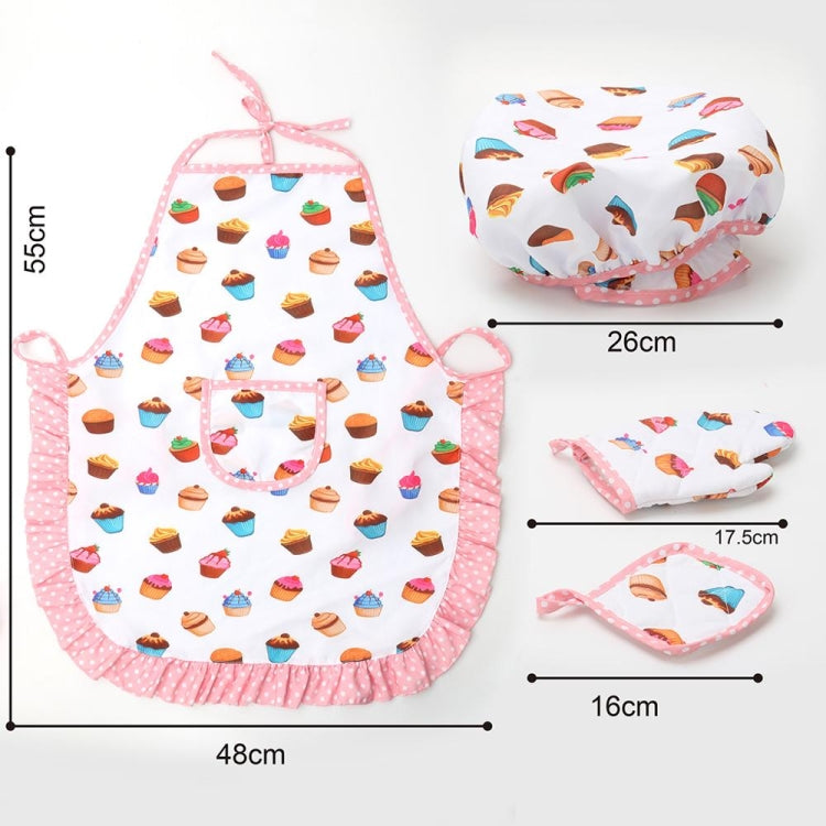 11 PCS / Set Kids Cooking Baking Kit Kitchen Chef Costume Role Play Apron Hat Gloves Set for Children