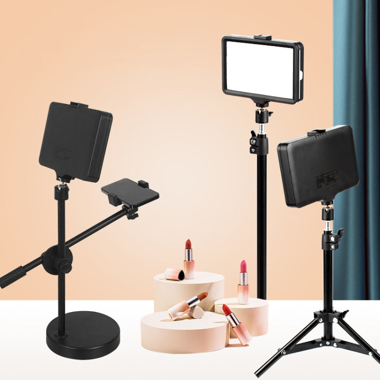 6 Inch 3200-5500K Three-color Temperature Photography Flat-panel Live Fill Light,Spec:, Only Light, Small Tripod, 30cm Bracket, 42CM Bracket, 0.5m Bracket, 0.5m Bracket +Bluetooth RC, 2.1m Bracket, 2.1m Bracket+Bluetooth RC, Overhead Bracket