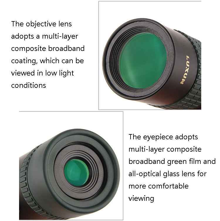 LUXUN 8-24X30 Shimmer Night Vision Single-Cylinder Variation Telescope with Phone Clip & Tripod