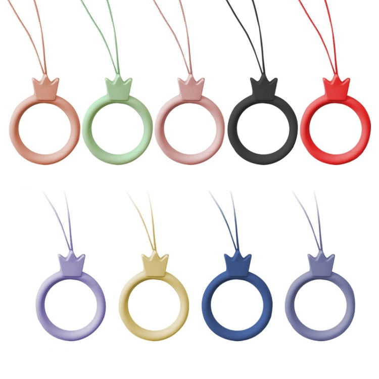 10pcs Crown Model Finger Ring Silicone Cell Phone Lanyard U Disk Rope, Crown Dark Green, Crown Matcha Green, Crown Sky Blue, Crown Black, Crown Red, Crown Lavender Gray, Crown Midnight Blue, Crown Sand Pink, Crown Lilac Violet, Crown Lemon Yellow      ...