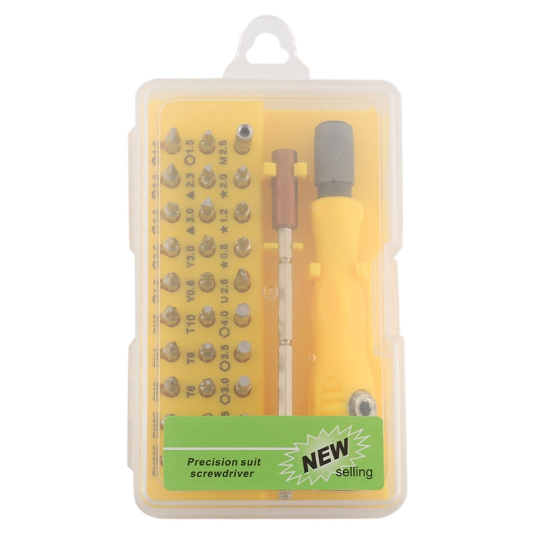 32-in-1 CRV Steel Mobile Phone Disassembly Repair Tool Multi-function Combination Screwdriver Set, Yellow, Gray Green, Red