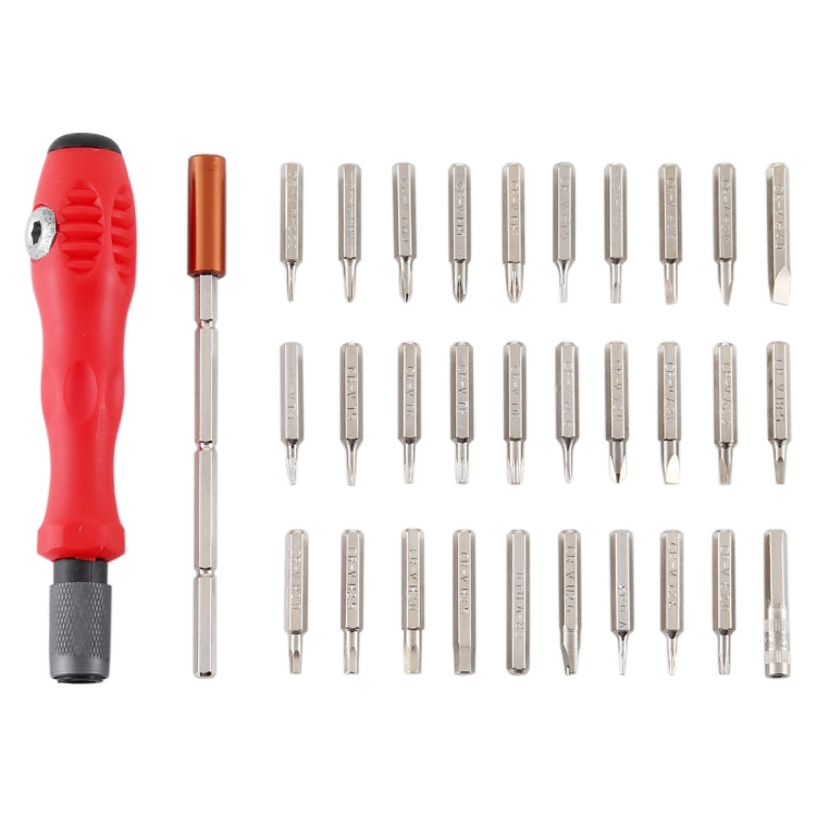 32-in-1 CRV Steel Mobile Phone Disassembly Repair Tool Multi-function Combination Screwdriver Set, Yellow, Gray Green, Red