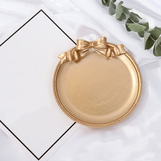 Vintage Resin Made Old Jewelry Earrings Tray Decorative Ornaments Photo Props, Round, Square