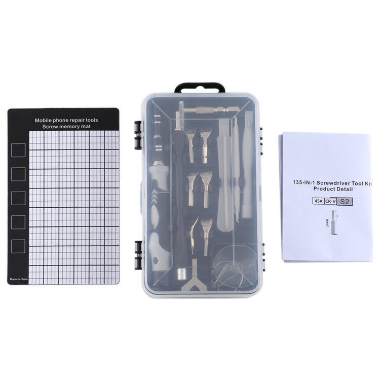 135 in 1 DIY Mobile Phone Disassembly Tool Clock Repair Multi-function Tool Screwdriver Set, 135 in 1 (Gray), 135 in 1 (Red), 135 in 1 (Purple)