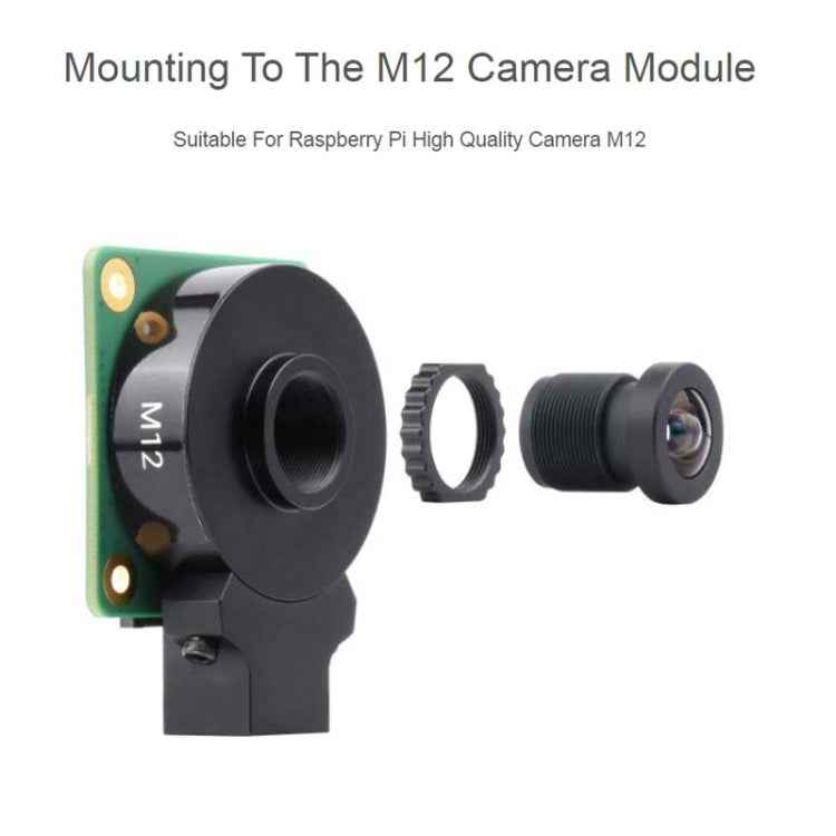 Waveshare WS1053516 High Resolution Lens 16MP, 105 Degree FOV, 3.56mm Focal length, For Raspberry Pi Camera M12 23966