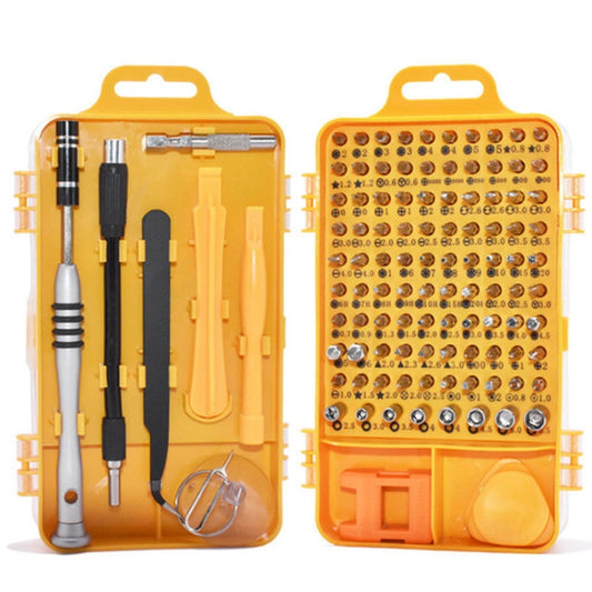 Watch Mobile Phone Disassembly Maintenance Tool Multi-function Chrome Vanadium Steel Screwdriver Set, 110 in 1 (Yellow), 110 in 1 (Blue), 110 in 1 (Red)