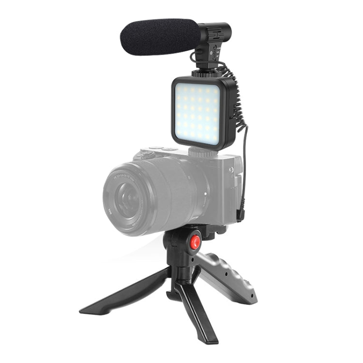 KIT-01LM 3 in 1 Video Shooting LED Light Portable Tripod Live Microphone, Battery Models, USB Charging Model