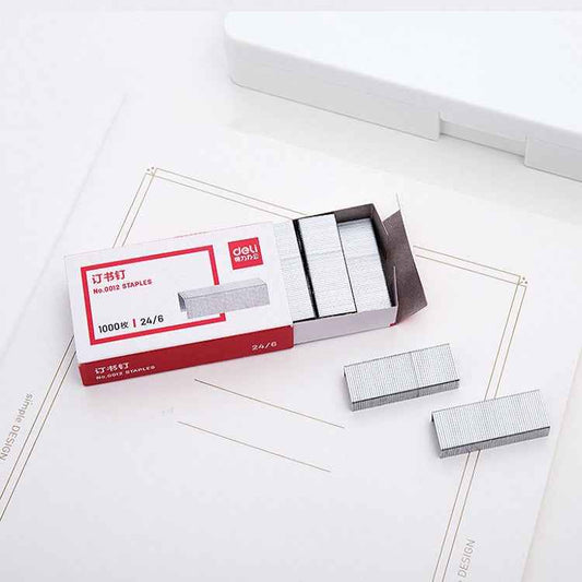 1000pcs /Pack Deli 0012 Universal No. 12 Stapler 24/6 Staples Stapler Regular Staples