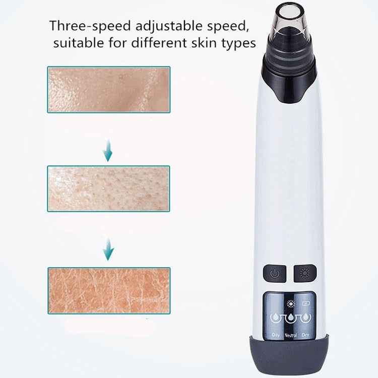 3-in-1 Temperature Sensor Blackhead Heating Electric Pore Cleaner Facial Acne Removing Device