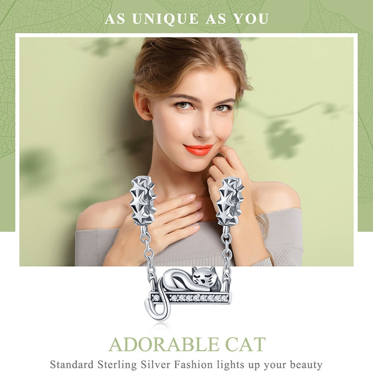 925 Sterling Silver Pendant Cute Cat Necklace Pendant