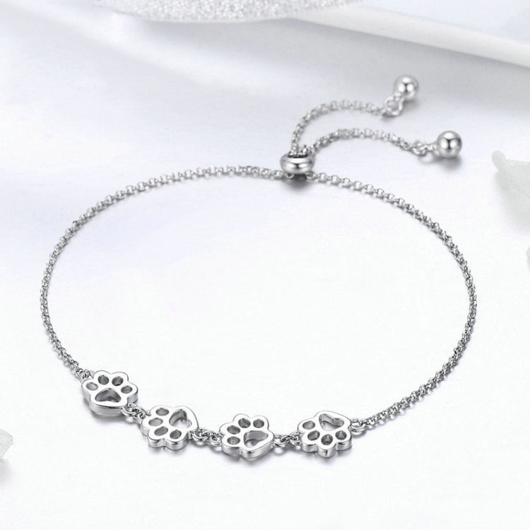 Cute Pet Claw Mark Bracelet S925 Sterling Silver Animal Drip Bracelet