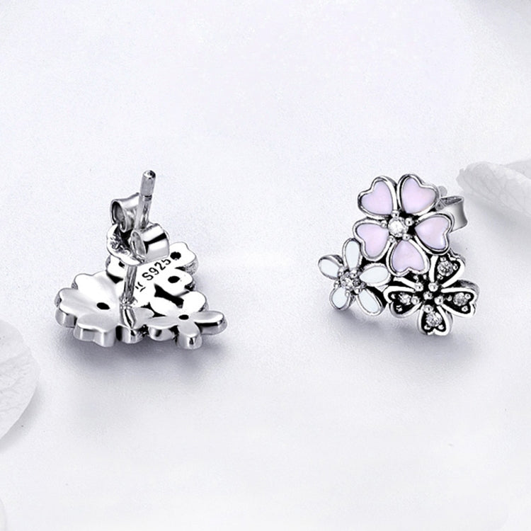Daisy Flower Sterling Silver Earrings Temperament Female Earrings