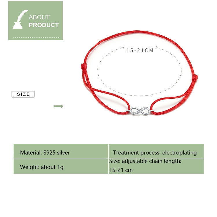Red String S925 Sterling Silver Bracelet Fashion Bracelet for Girls