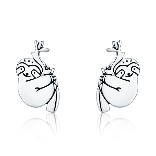 Animal Sloth Earrings Sterling Silver Simple Earrings
