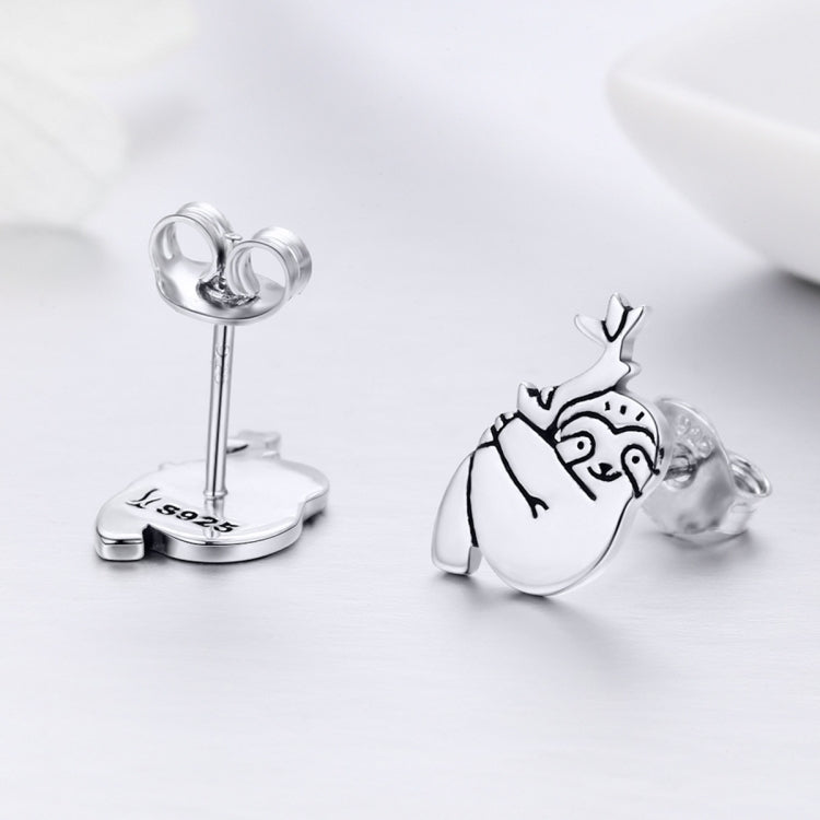 Animal Sloth Earrings Sterling Silver Simple Earrings
