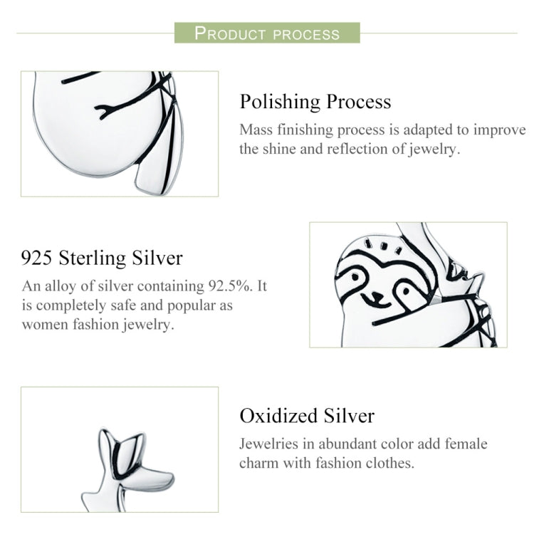 Animal Sloth Earrings Sterling Silver Simple Earrings