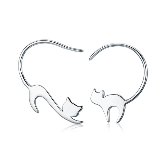 Naughty Cat S925 Sterling Silver Earrings