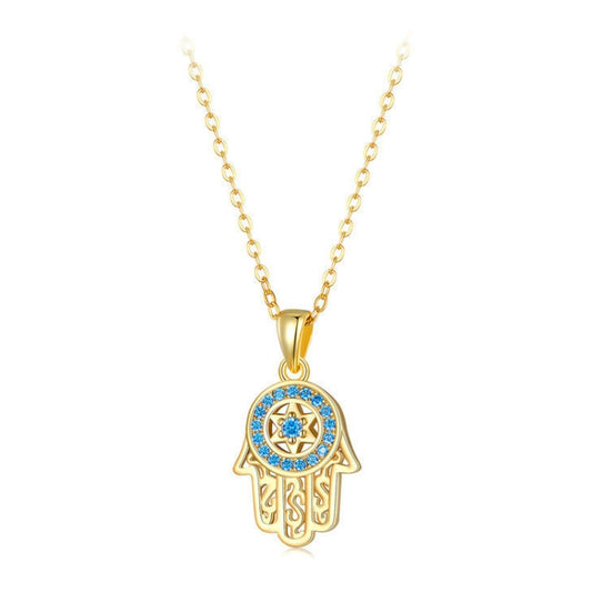 Fatima Guardian S925 Sterling Silver Necklace Female Zircon Necklace