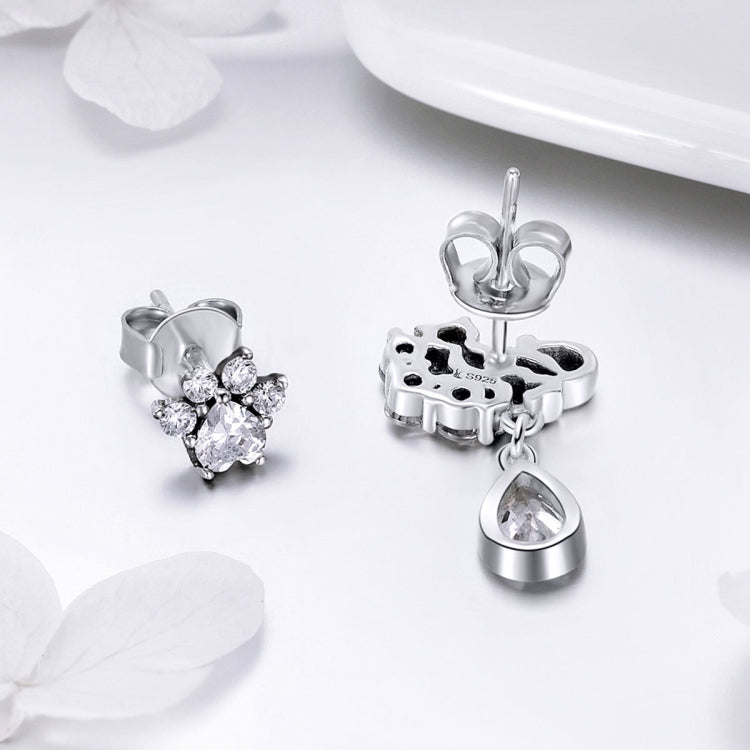 S925 Sterling Silver Cat Retro Earrings Female Earrings