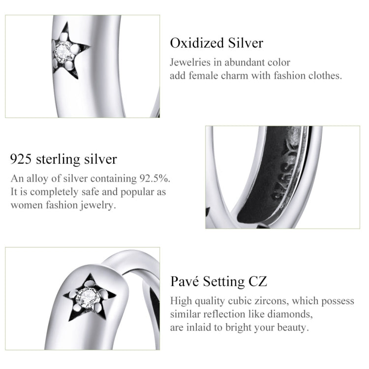 Simple Earrings Sterling Silver S925 Star Earrings