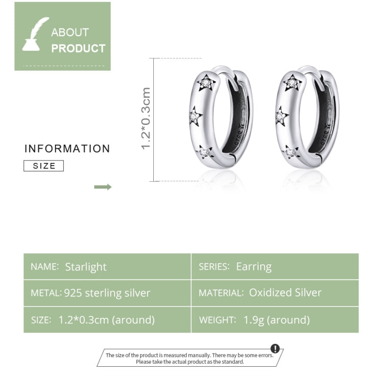 Simple Earrings Sterling Silver S925 Star Earrings