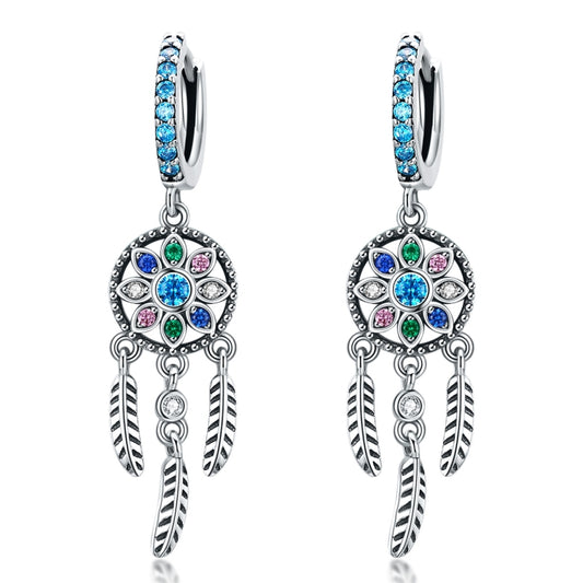 S925 Sterling Silver Retro Long Tassel Earrings