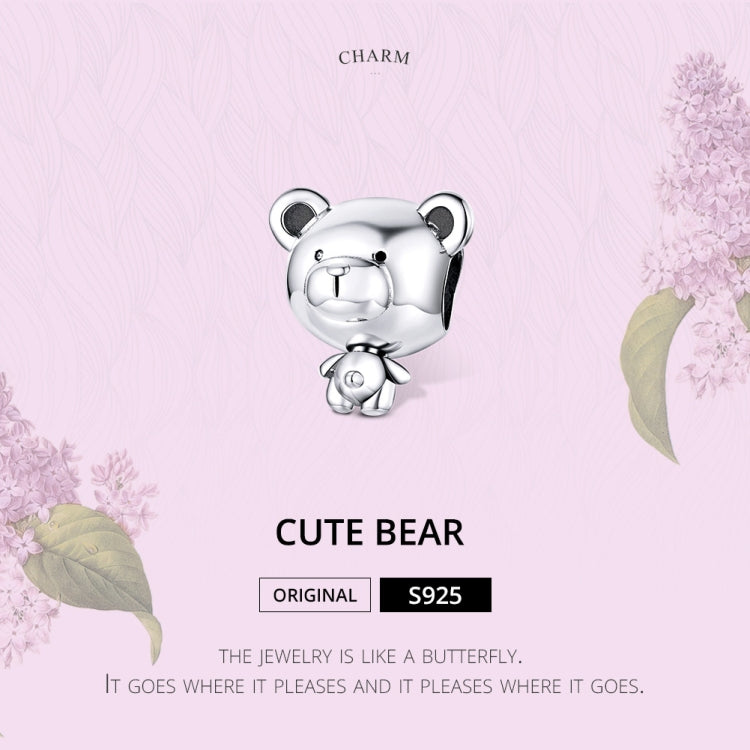 S925 Sterling Silver Beaded Bear Beads DIY Bracelet Accessories