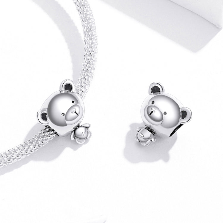 S925 Sterling Silver Beaded Bear Beads DIY Bracelet Accessories