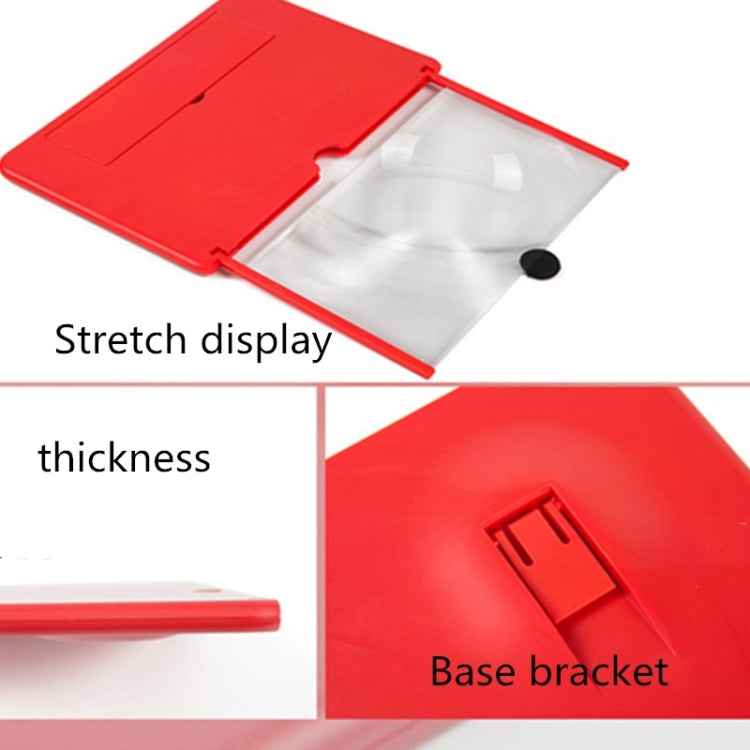 Pull-out Mobile Phone Screen Magnifier 3D Video Desktop Mobile Phone Holder