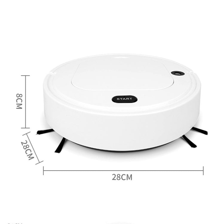 Household Intelligent Humidifying Sweeping Robot Spray Lazy Sweeping Dust Collector Mopping Vacuum Cleaner, White