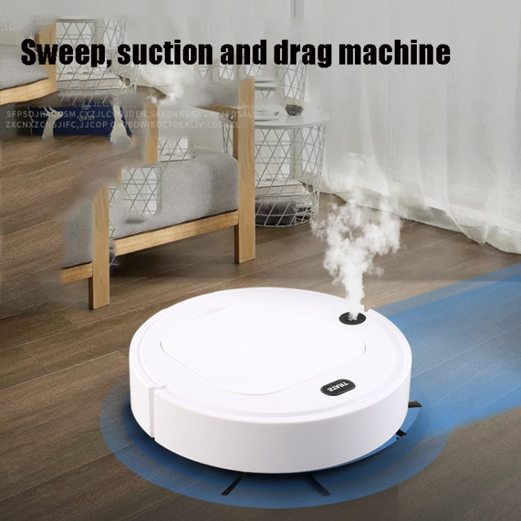 Household Intelligent Humidifying Sweeping Robot Spray Lazy Sweeping Dust Collector Mopping Vacuum Cleaner, White